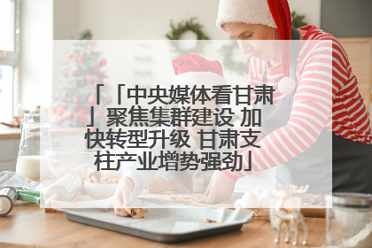「中央媒体看甘肃」聚焦集群建设 加快转型升级 甘肃支柱产业增势强劲
