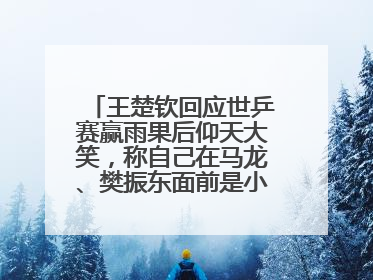 王楚钦回应世乒赛赢雨果后仰天大笑，称自己在马龙、樊振东面前是小孩，巴黎奥运被孙颖莎带着打