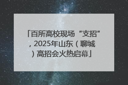 百所高校现场“支招”，2025年山东（聊城）高招会火热启幕