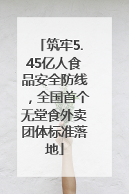 筑牢5.45亿人食品安全防线，全国首个无堂食外卖团体标准落地