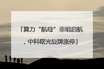 算力“航母”重组启航，中科曙光复牌涨停