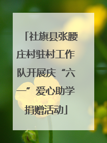 社旗县张腰庄村驻村工作队开展庆“六一”爱心助学捐赠活动