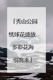 秀山公园绣球花盛放 多彩花海引客来
