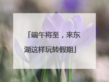 端午将至，来东湖这样玩转假期