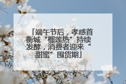 端午节后，孝感首衡城“榴莲热”持续发酵，消费者迎来“甜蜜”囤货期