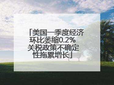 美国一季度经济环比萎缩0.2% 关税政策不确定性拖累增长