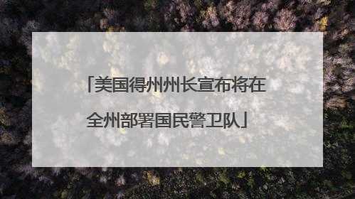 美国得州州长宣布将在全州部署国民警卫队