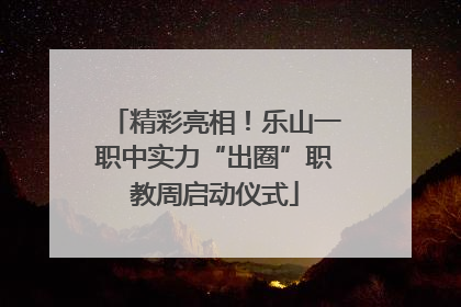 精彩亮相！乐山一职中实力“出圈”职教周启动仪式