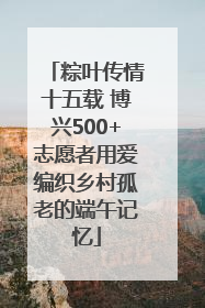 粽叶传情十五载 博兴500+志愿者用爱编织乡村孤老的端午记忆