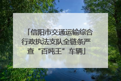 信阳市交通运输综合行政执法支队全链条严查“百吨王”车辆