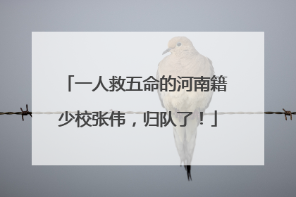 一人救五命的河南籍少校张伟，归队了！