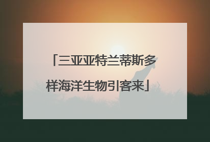 三亚亚特兰蒂斯多样海洋生物引客来