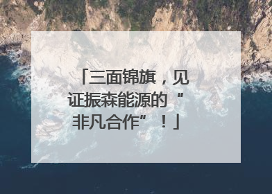 三面锦旗，见证振森能源的“非凡合作”！