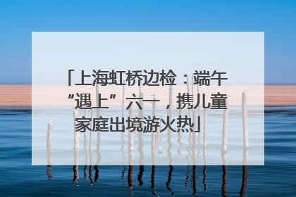 上海虹桥边检：端午“遇上”六一，携儿童家庭出境游火热