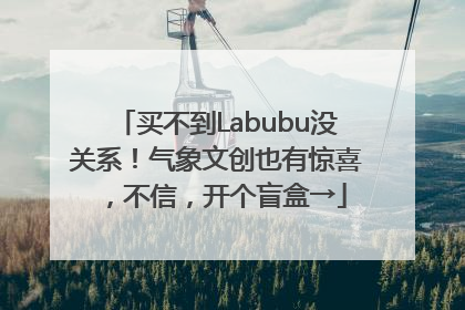 买不到Labubu没关系！气象文创也有惊喜，不信，开个盲盒→