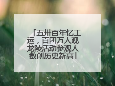 五卅百年忆工运，百团万人观龙陵活动参观人数创历史新高