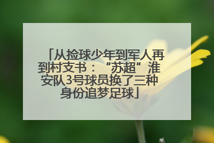 从捡球少年到军人再到村支书：“苏超”淮安队3号球员换了三种身份追梦足球