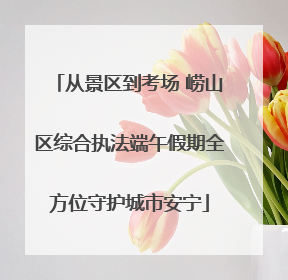从景区到考场 崂山区综合执法端午假期全方位守护城市安宁