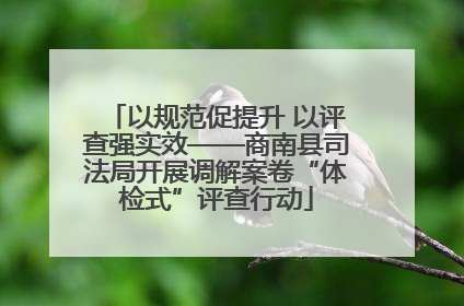 以规范促提升 以评查强实效——商南县司法局开展调解案卷“体检式”评查行动
