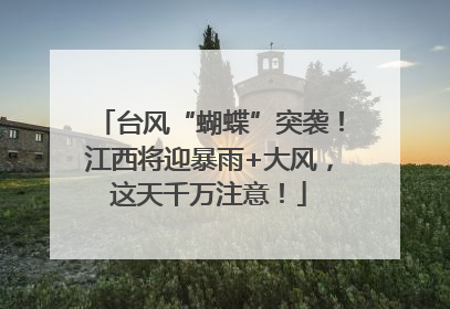台风“蝴蝶”突袭！江西将迎暴雨+大风，这天千万注意！