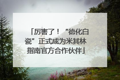 厉害了！“德化白瓷”正式成为米其林指南官方合作伙伴