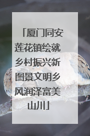 厦门同安莲花镇绘就乡村振兴新图景文明乡风润泽富美山川