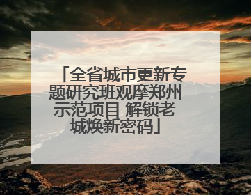 全省城市更新专题研究班观摩郑州示范项目 解锁老城焕新密码