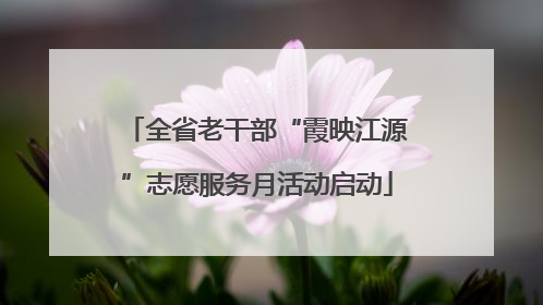 全省老干部“霞映江源”志愿服务月活动启动