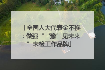全国人大代表金不换：做强“‘豫’见未来”未检工作品牌