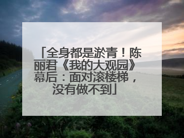 全身都是淤青！陈丽君《我的大观园》幕后：面对滚楼梯，没有做不到