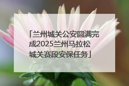 兰州城关公安圆满完成2025兰州马拉松城关赛段安保任务