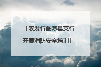 农发行临澧县支行开展消防安全培训
