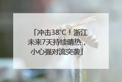 冲击38℃！浙江未来7天持续晴热，小心强对流突袭