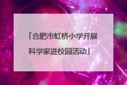 合肥市虹桥小学开展科学家进校园活动