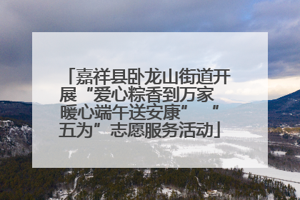 嘉祥县卧龙山街道开展“爱心粽香到万家 暖心端午送安康” “五为”志愿服务活动