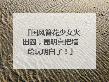 国风簪花少女火出圈，昆明真把墙绘玩明白了！