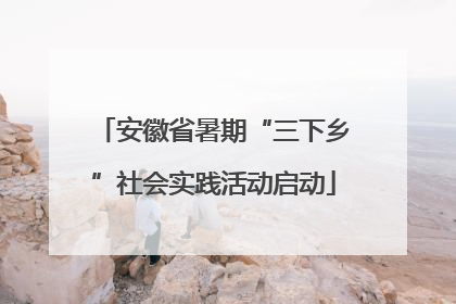 安徽省暑期“三下乡”社会实践活动启动