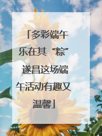 多彩端午 乐在其“粽” 遂昌这场端午活动有趣又温馨