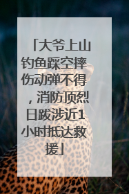 大爷上山钓鱼踩空摔伤动弹不得，消防顶烈日跋涉近1小时抵达救援
