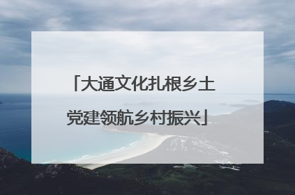大通文化扎根乡土 党建领航乡村振兴