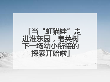 当“虹猫娃”走进淮东园，皂荚树下一场幼小衔接的探索开始啦