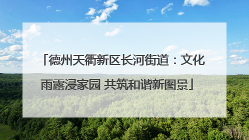 德州天衢新区长河街道：文化雨露浸家园 共筑和谐新图景