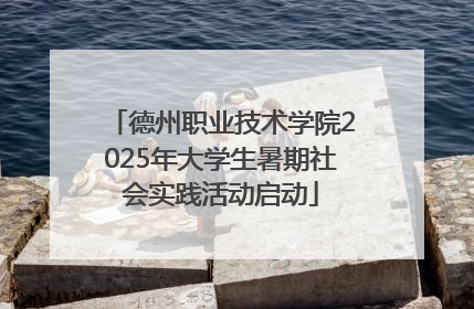 德州职业技术学院2025年大学生暑期社会实践活动启动