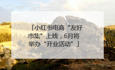 小红书电商“友好市集”上线，6月将举办“开业活动”