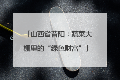 山西省昔阳：蔬菜大棚里的“绿色财富”
