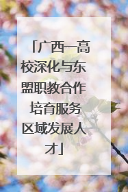 广西一高校深化与东盟职教合作 培育服务区域发展人才