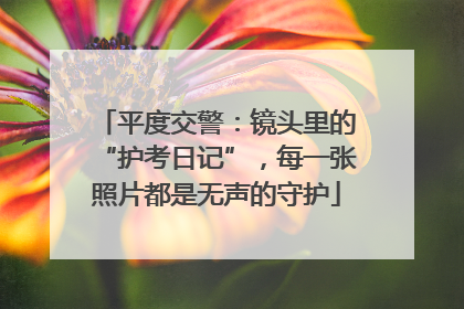 平度交警：镜头里的“护考日记”，每一张照片都是无声的守护