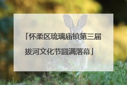 怀柔区琉璃庙镇第三届拔河文化节圆满落幕