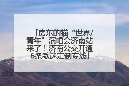 房东的猫“世界/青年”演唱会济南站来了！济南公交开通6条歌迷定制专线