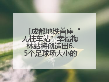 成都地铁首座“无柱车站”幸福梅林站将创造出6.5个足球场大小的通透空间